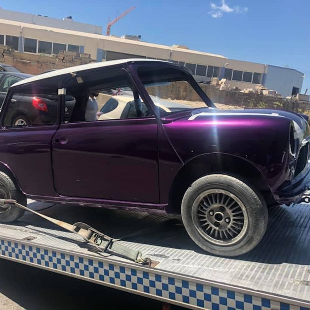 classic car mini after